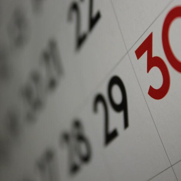 Calendar focused on 29 and 30 of a month.